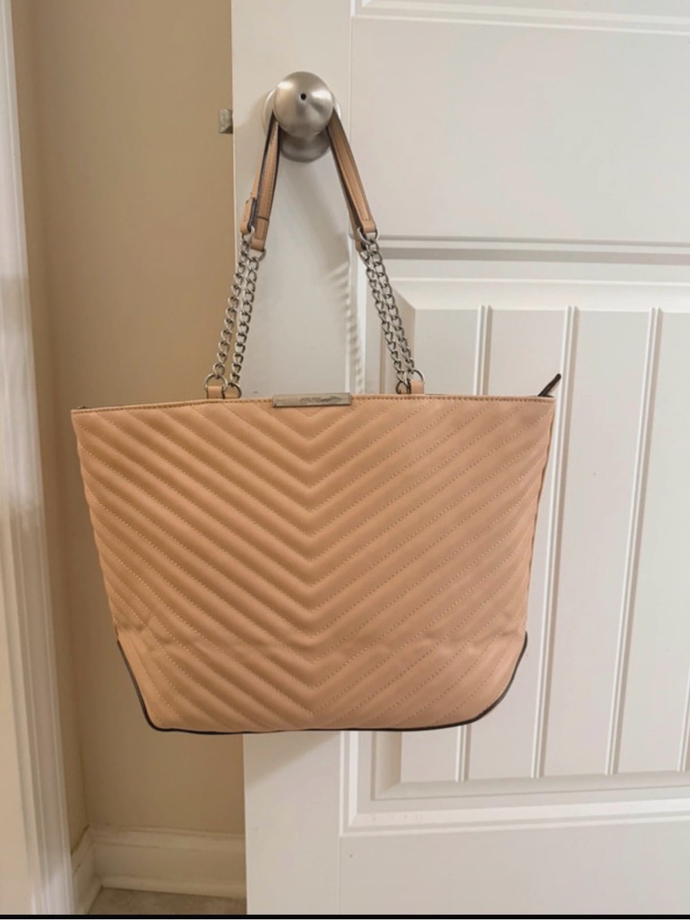 Nine West Quilted Faux Leather Large Tote Handbag